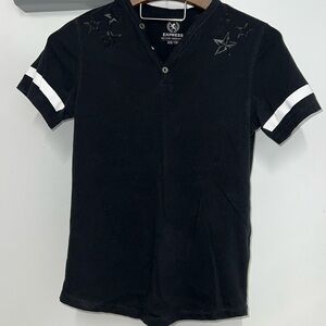 Men’s XS Express Black/White Button-Up T
